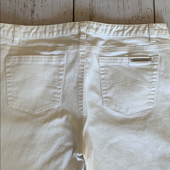 Michael Kors White Denim Capri/Cropped Pants Size 10 - Picture 6 of 8